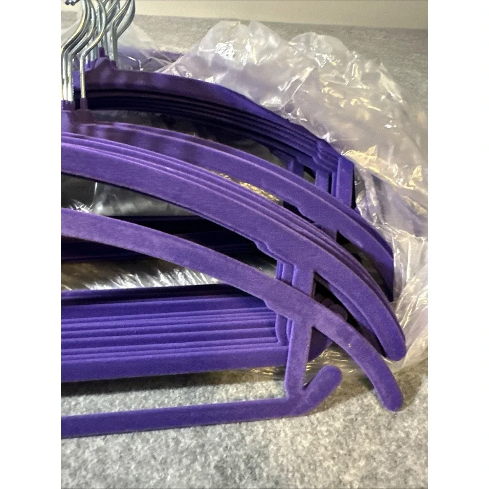 Velvet Hangers 36 Pack  Non-Slip Clothes Hanger Purple with 360 Degree Rotatable